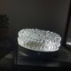 Small round wall lamp ceiling light in glass vintage diamond point
