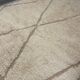 Handmade Moroccan Berber rug, cream and beige with diamonds 150x263cm