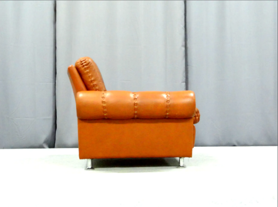 Armchair - Ottoman leather 1960