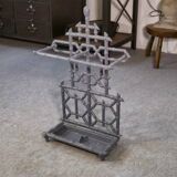 Porte-parapluie en fonte émaillée gris 1940’s