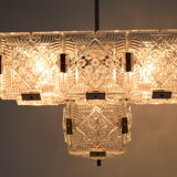 Mid-century glass pendant by Jaroslav Bejvl for Kamenicky Senov années 1960