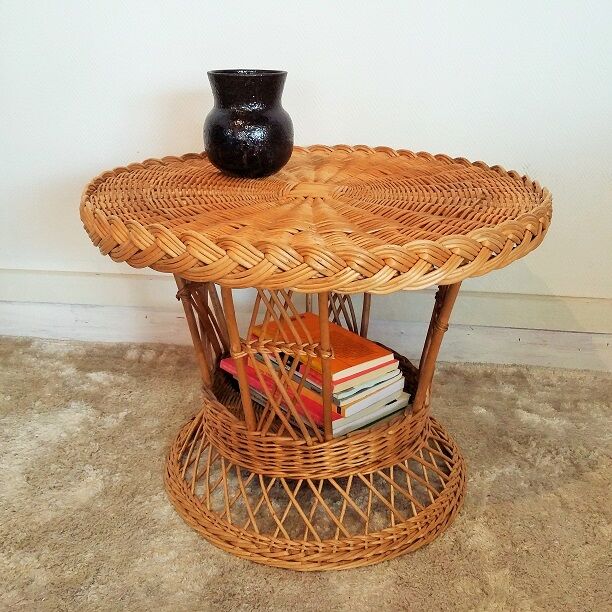 Round coffee table Wicker