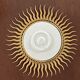 Sun mirror in gold metal 1950  21cm