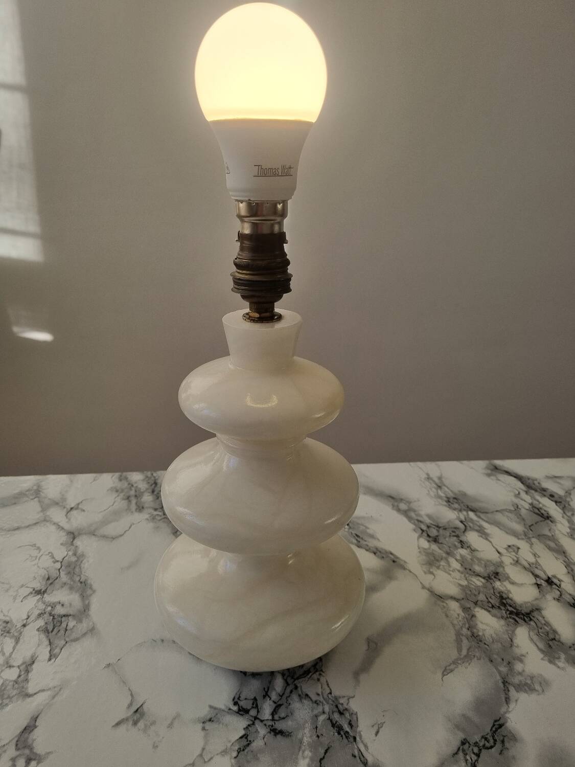 Vintage marble lamp base