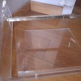 David Lange plexiglass magazine rack for Roche Bobois