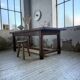 Rustic farmhouse table, solid oak, 2m