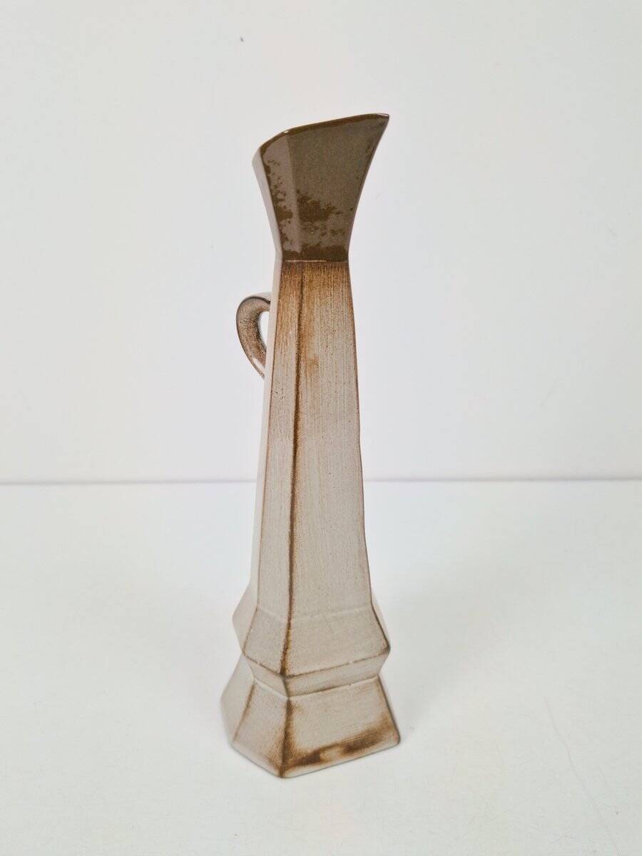 Vase en céramique cubiste, années 1950