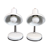 White couple table lamps Made in Italy by Veneta Lumi