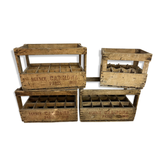 Wooden bottle crates