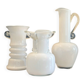 3 vases en verre, artiste verrier Jerzy Słuczan-Orkusz, Pays de l'Est, années 80
