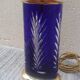 Superb blue crystal lamp vintage 80's to place Feese made in Germany.