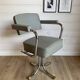Vintage office chair – Mid-Century style Chrome and Faux leather