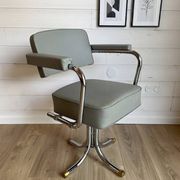 Vintage office chair – Mid-Century style Chrome and Faux leather