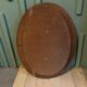 Oval wooden mirror