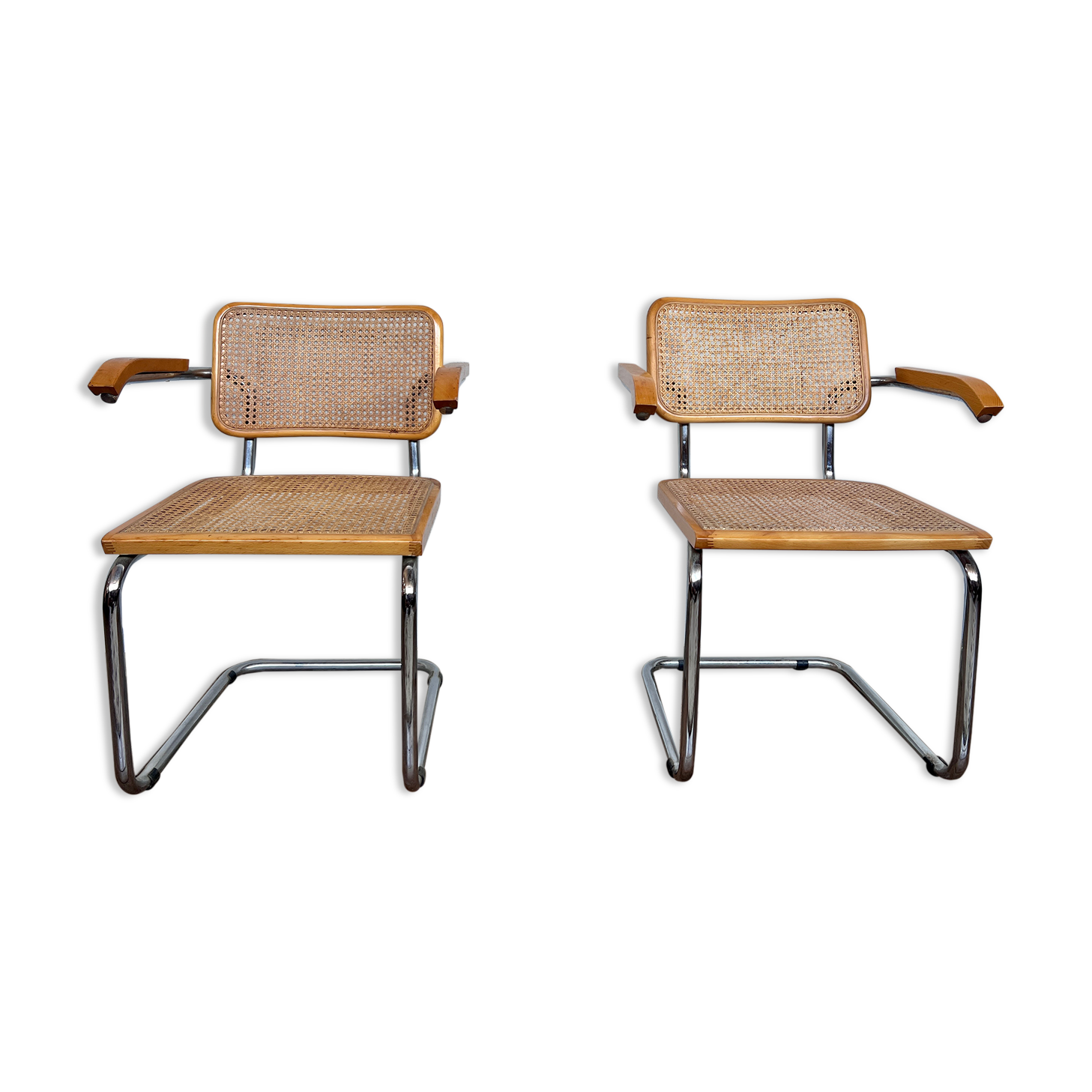 Pair of armchairs Marcel Breuer b32 S64 cessa made in italy vintage