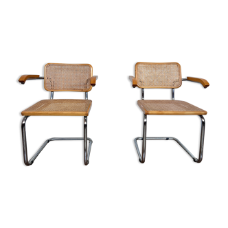 Pair of armchairs Marcel Breuer b32 S64 cessa made in italy vintage