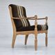 1970s, Danish armchair, furniture wool, solid oak wood.
