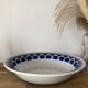 Vintage sublime white and blue hollow dish Badonviller earthenware