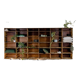 Factory locker cabinet, wood and green