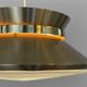 Brass colored aluminium pendant light by Carl Thore for Granhaga Metall. Sweden 1970s