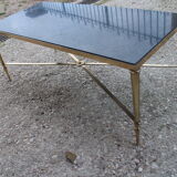 Table basse laiton et marbre