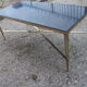 Brass and marble coffee table