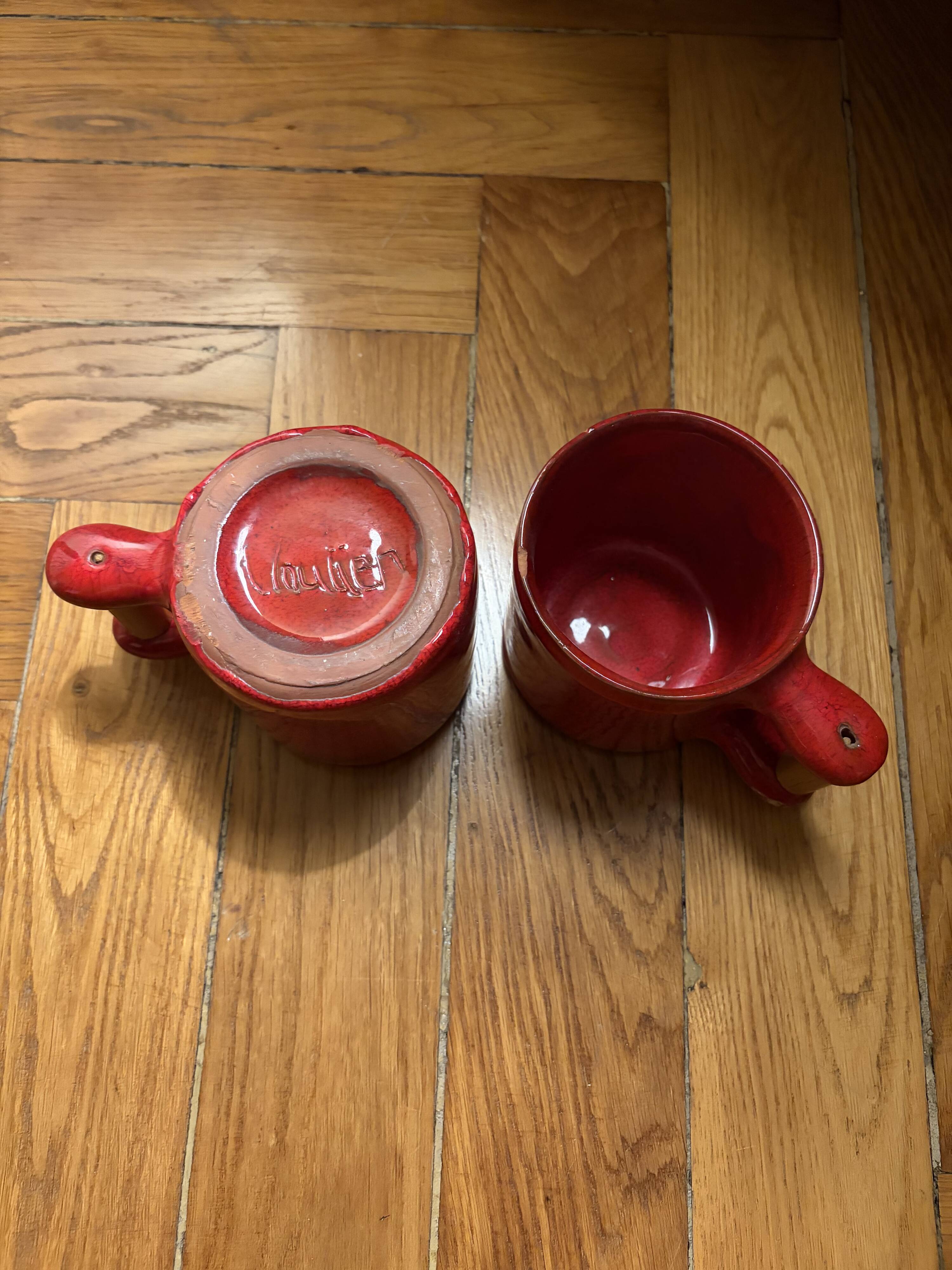 Cloutier Brothers red mugs
