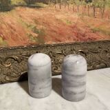 Vintage Marble Salt and Pepper Shakers