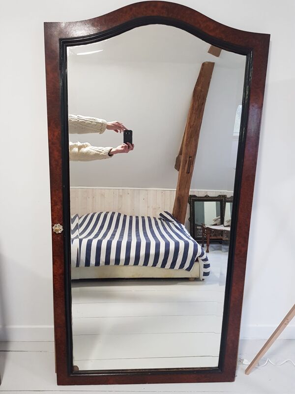 Miroir biseauté en loupe d orme 163cm×65 cm