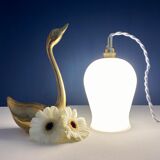 Vintage tulip ride in white opaline