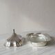 Antique silver butter dish with lid