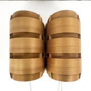 Pair of V155 wall lights in pine by Hans-Agne Jakobsson, Sweden, 1960.