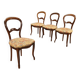 Antique Louis-Philippe walnut chairs, Italy, 19th century