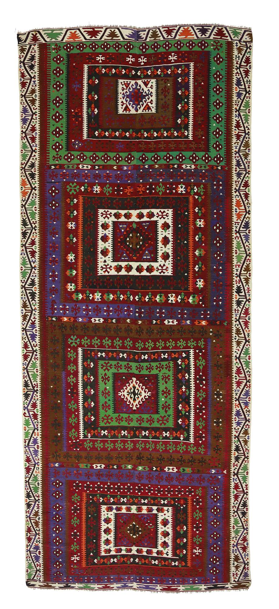 Tapis vintage fait main – Beauté et charme naturels 158 x 390 cm