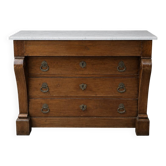 19th-century walnut chest of drawers