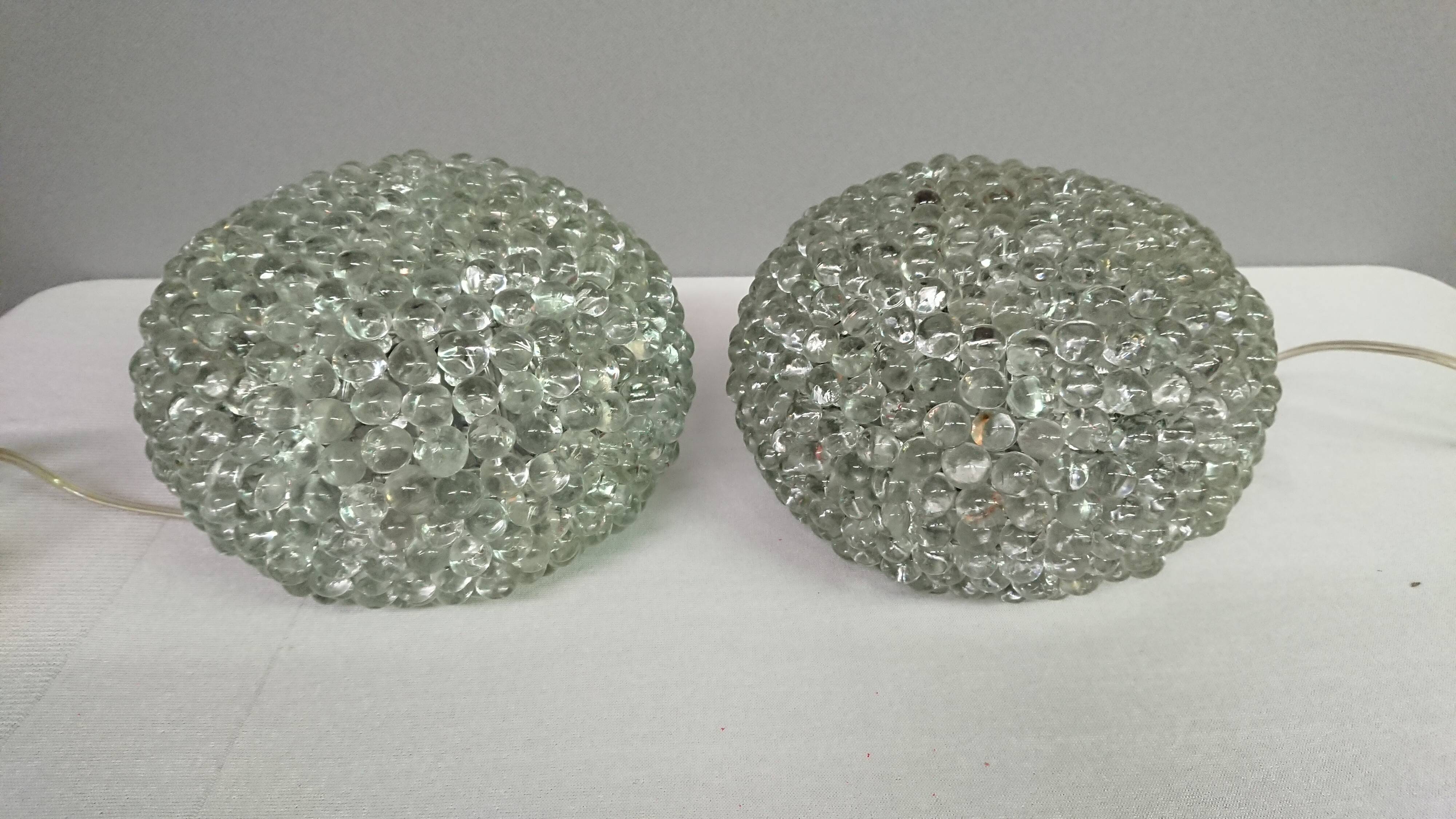 Lot of 2 glass lamps
