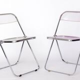 Pair of Vintage Castelli Plia Folding Chairs, 1970s Italy, Original Design