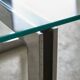 Sculpted Chrome Base Coffee Table with Glass Top