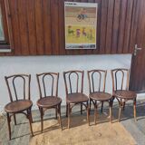 Lot de 5 chaises bistrot Buchon en bois courbé