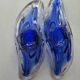 Set of 2 blue glass bowls in the style of Murano - Handmade