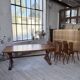 Mountain furniture set with table and 8 chairs Malmvall.