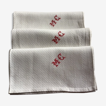 Set of 3 "MC" towels