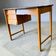 Vintage wooden desk with 3 drawers | 1960s retro style