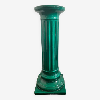 Green glazed ceramic column