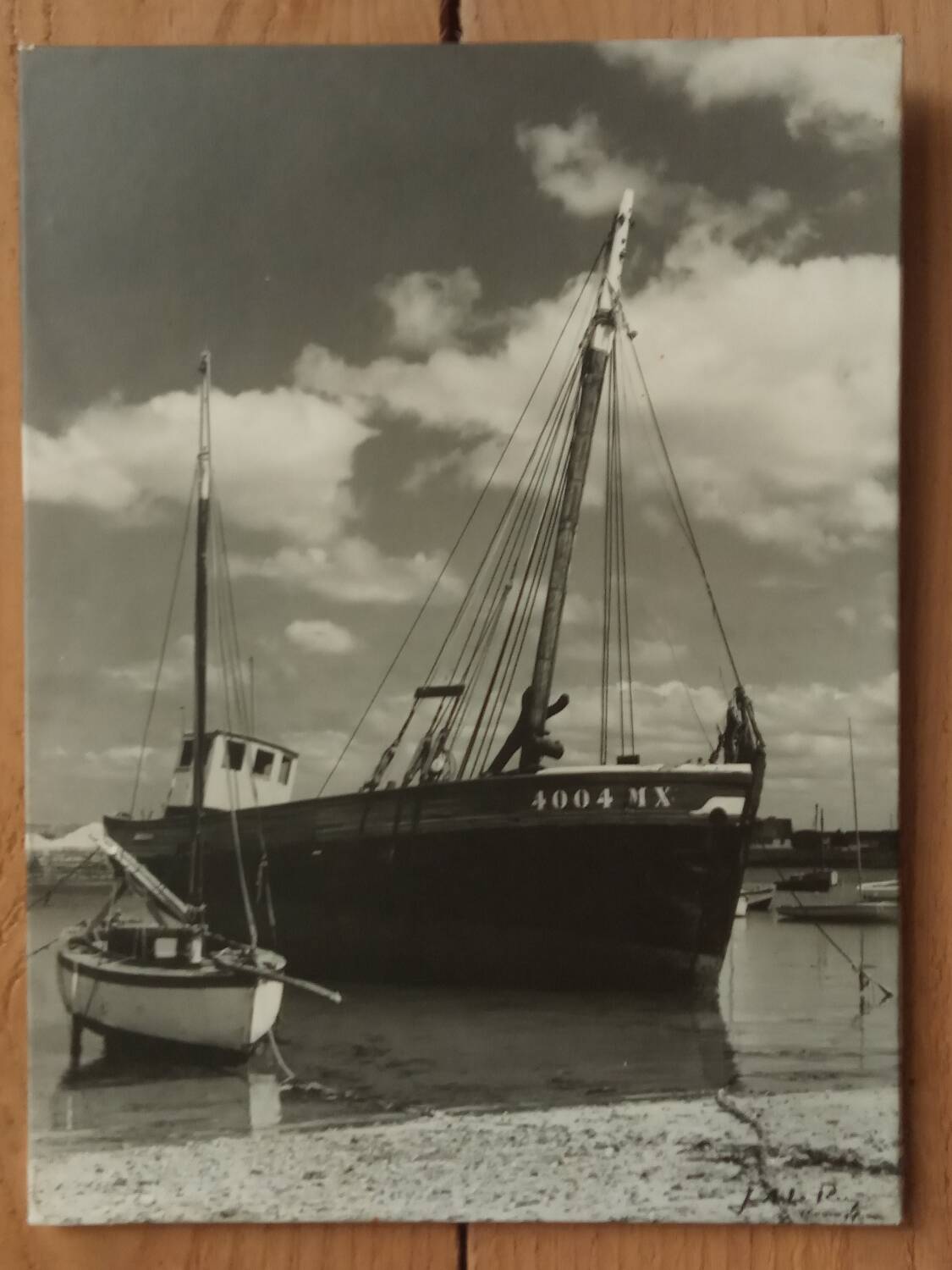 Photo of a boat in Roscoff, 1950s