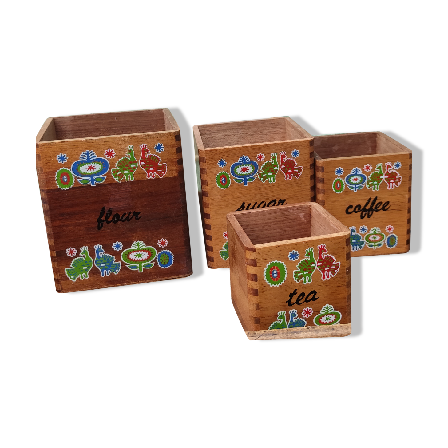 Pots à épices en bois français et anglais