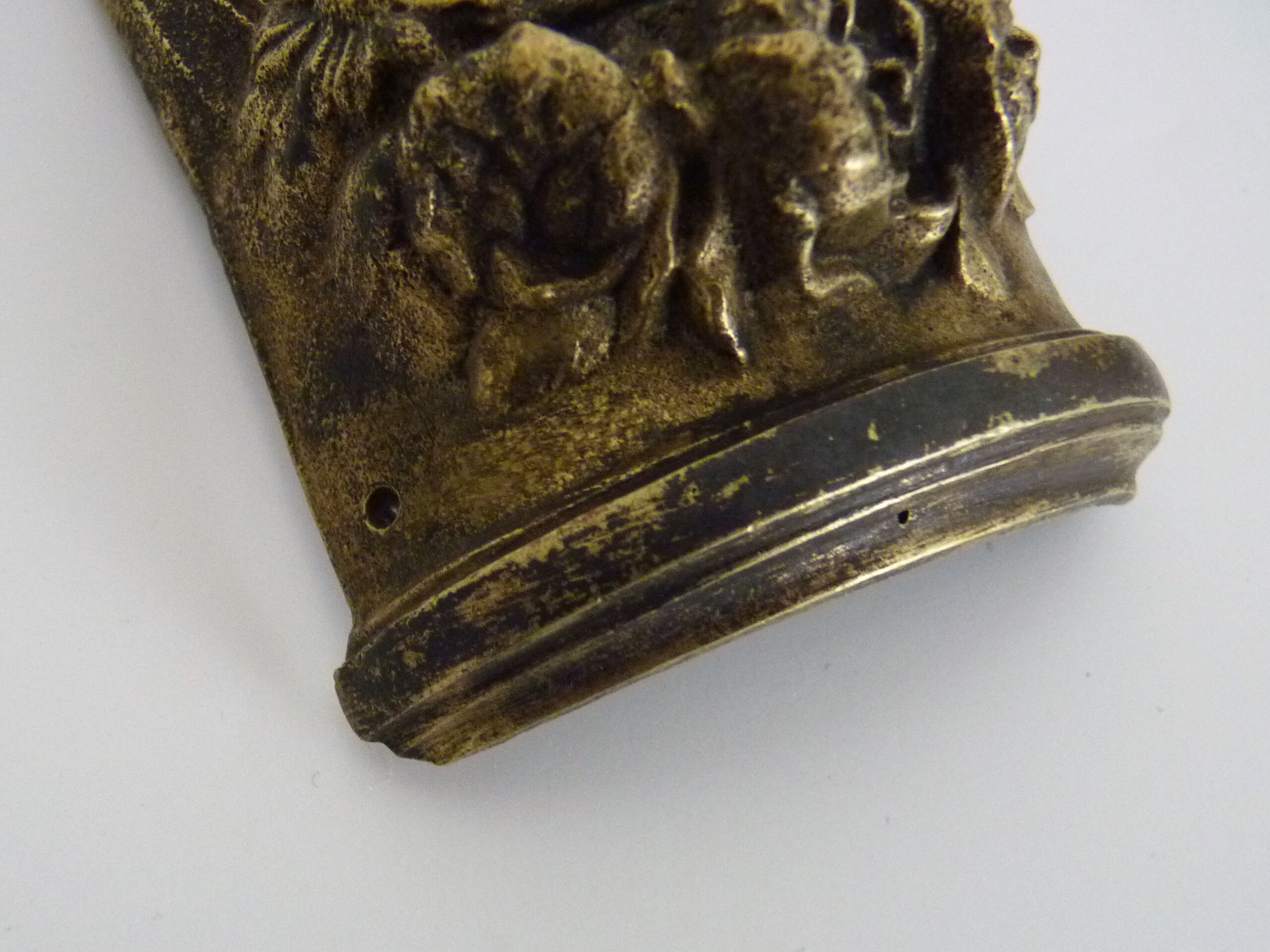 Pair of pharmacy storefront, doctor, caduceus bronze medicine. Early twentieth century