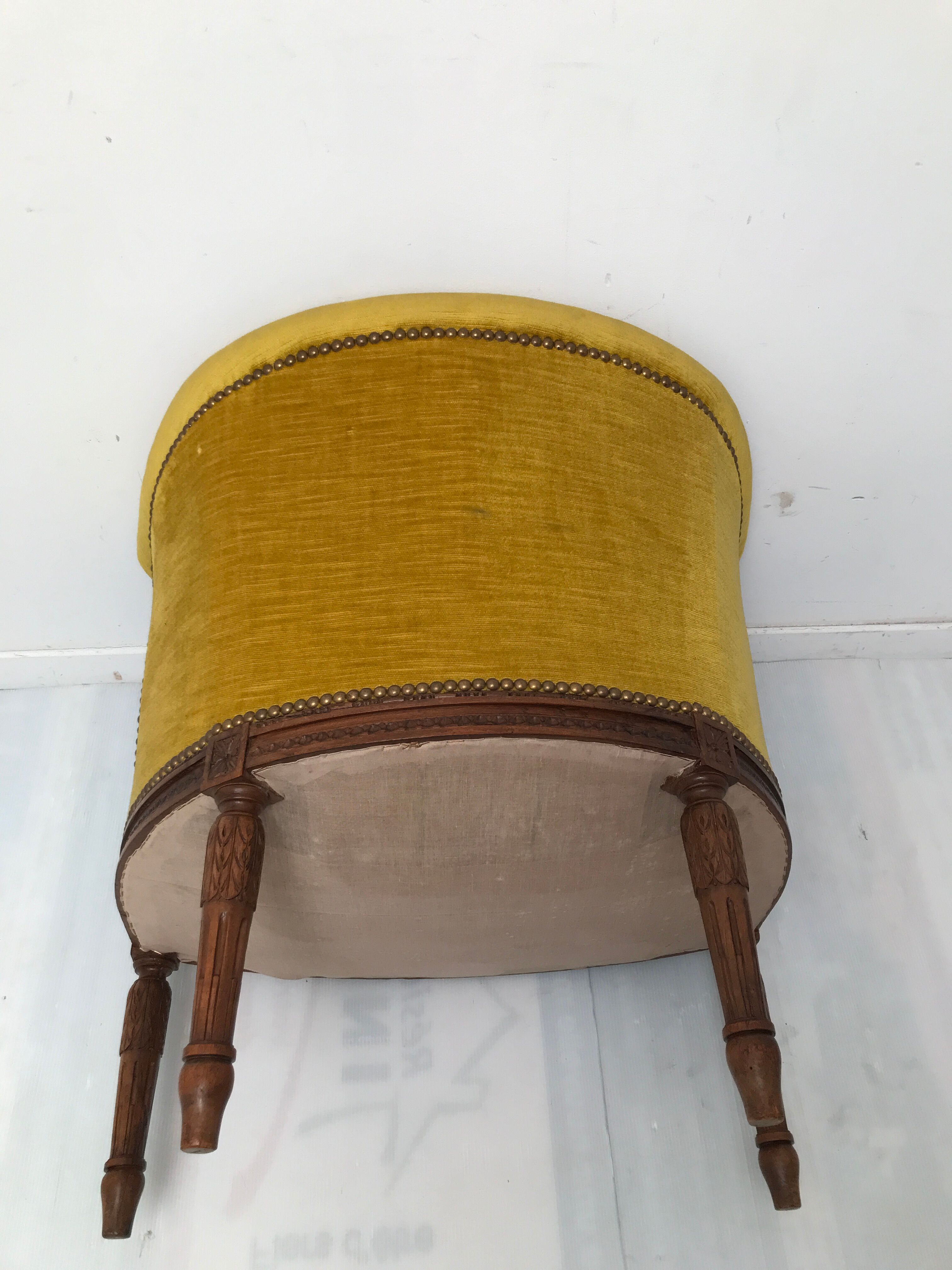 Louis XVI style gondola armchair