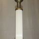 Large vintage column lamp from the 50s, molded glass floor lamp