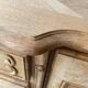 Vintage sideboard renovated in marquetry and raw solid wood